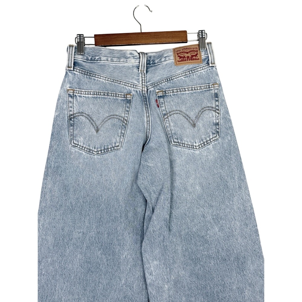 Levis '94 Baggy Wide Leg Jeans Womens 26x29.5 Light Blue Denim Mid Rise - Picture 7 of 8